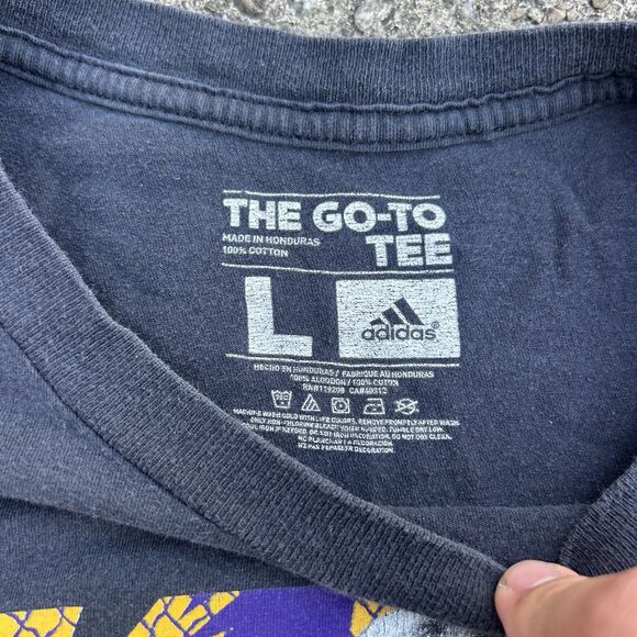 Adidas Kobe Bryant Shirt Men’s Large Graphic Print Black Faded Y2K Rare Lakers - Picture 4 of 8